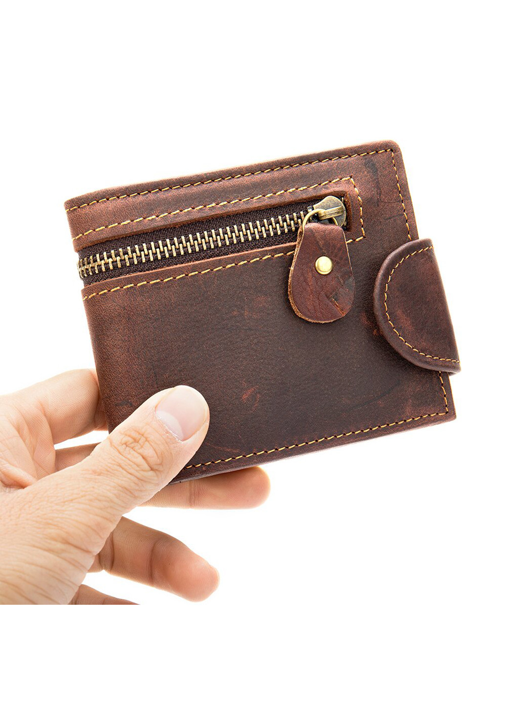 Мужской кожаный кошелек 9,5х11х2 см Vintage (252126870)