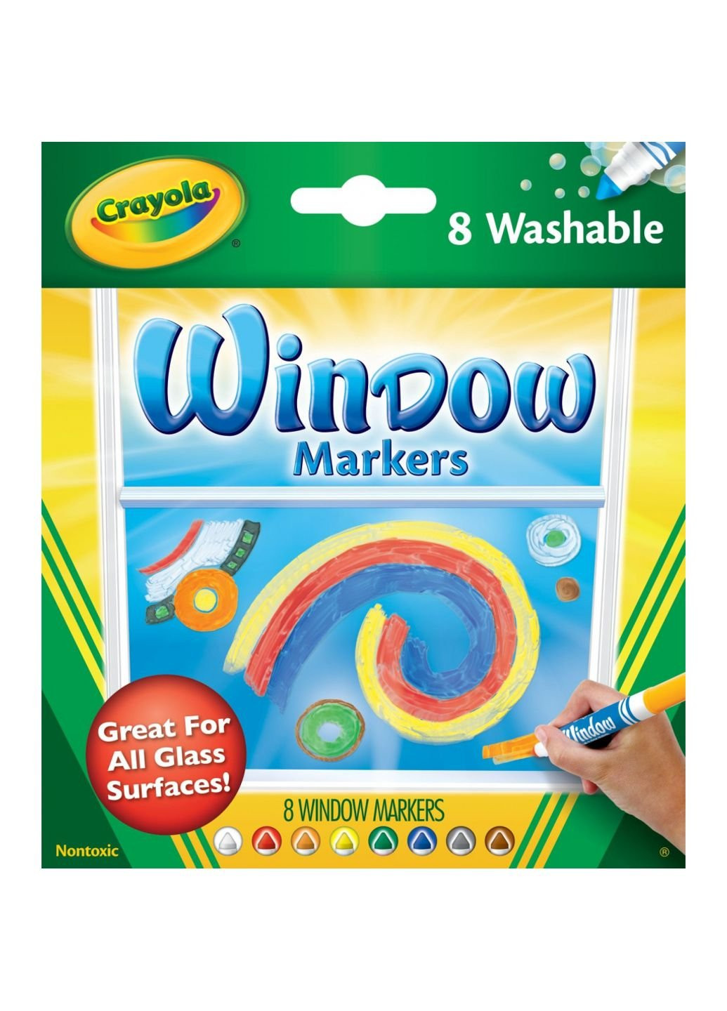 Фломастеры Набор Washable для рисования на стекле 8 шт (256344.024) Crayola (254067968)
