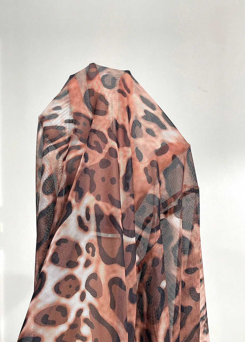 Коричневое кэжуал платье силуэтная SHEIN леопардовый