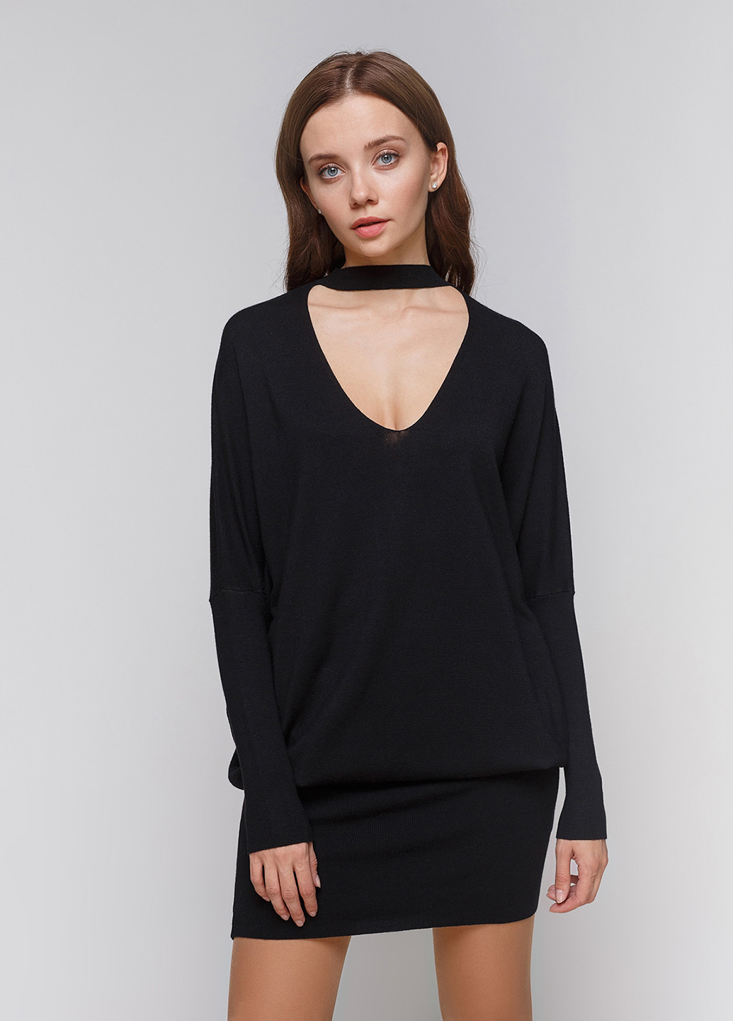 Чорна кежуал сукня сукня светр Zara однотонна