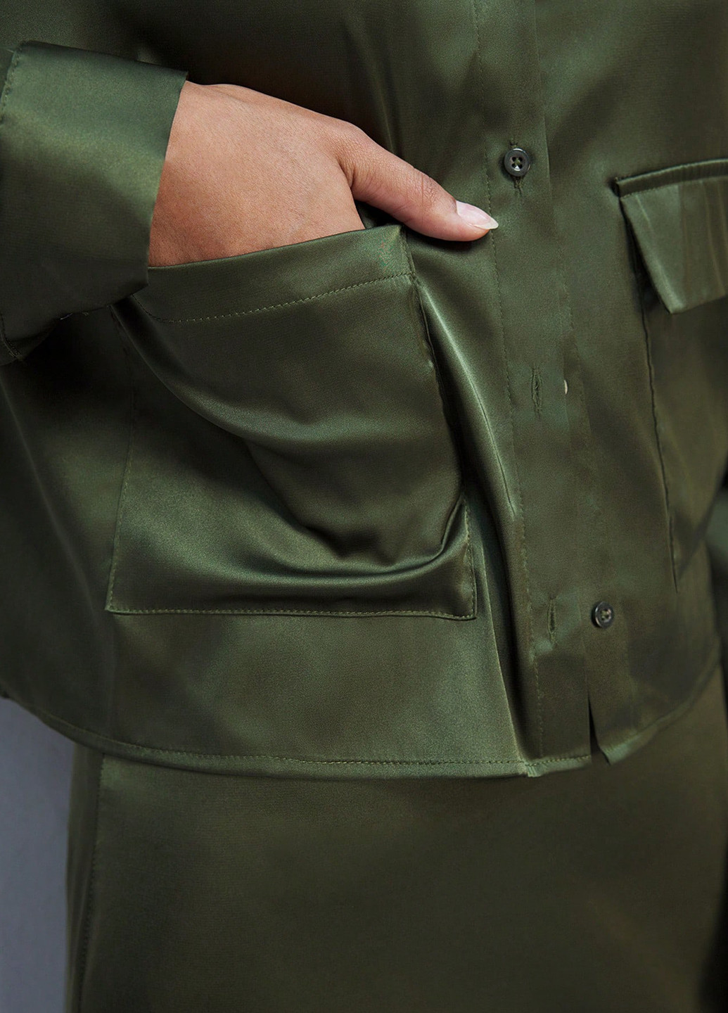 Темно-зелена блуза SHEIN