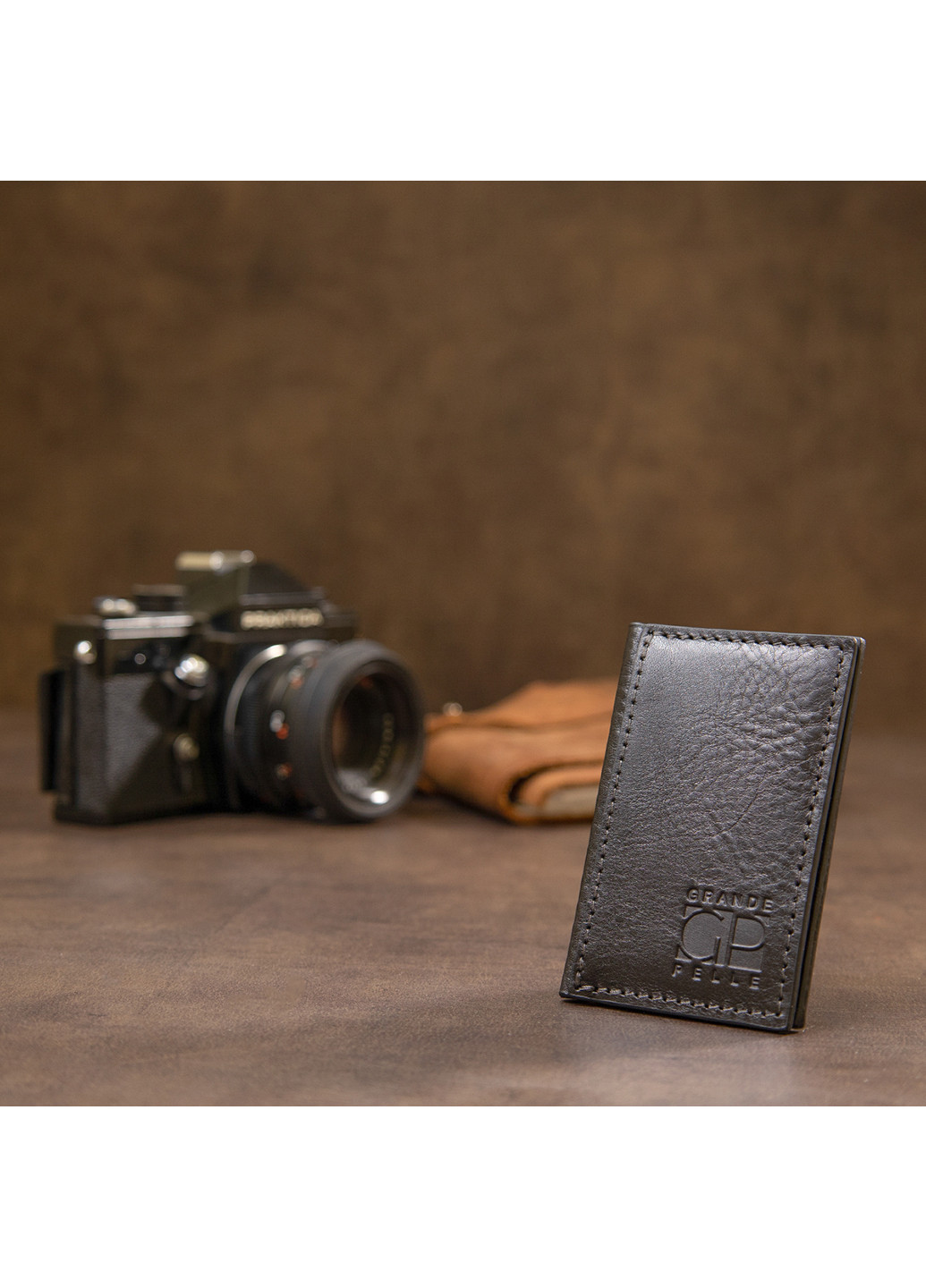 Кожаная визитница 6,5х11х0,5 см Grande Pelle (250096804)