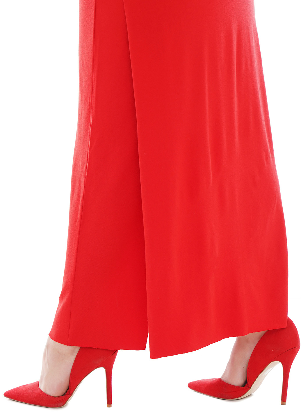 Красная кэжуал однотонная юбка AURA макси