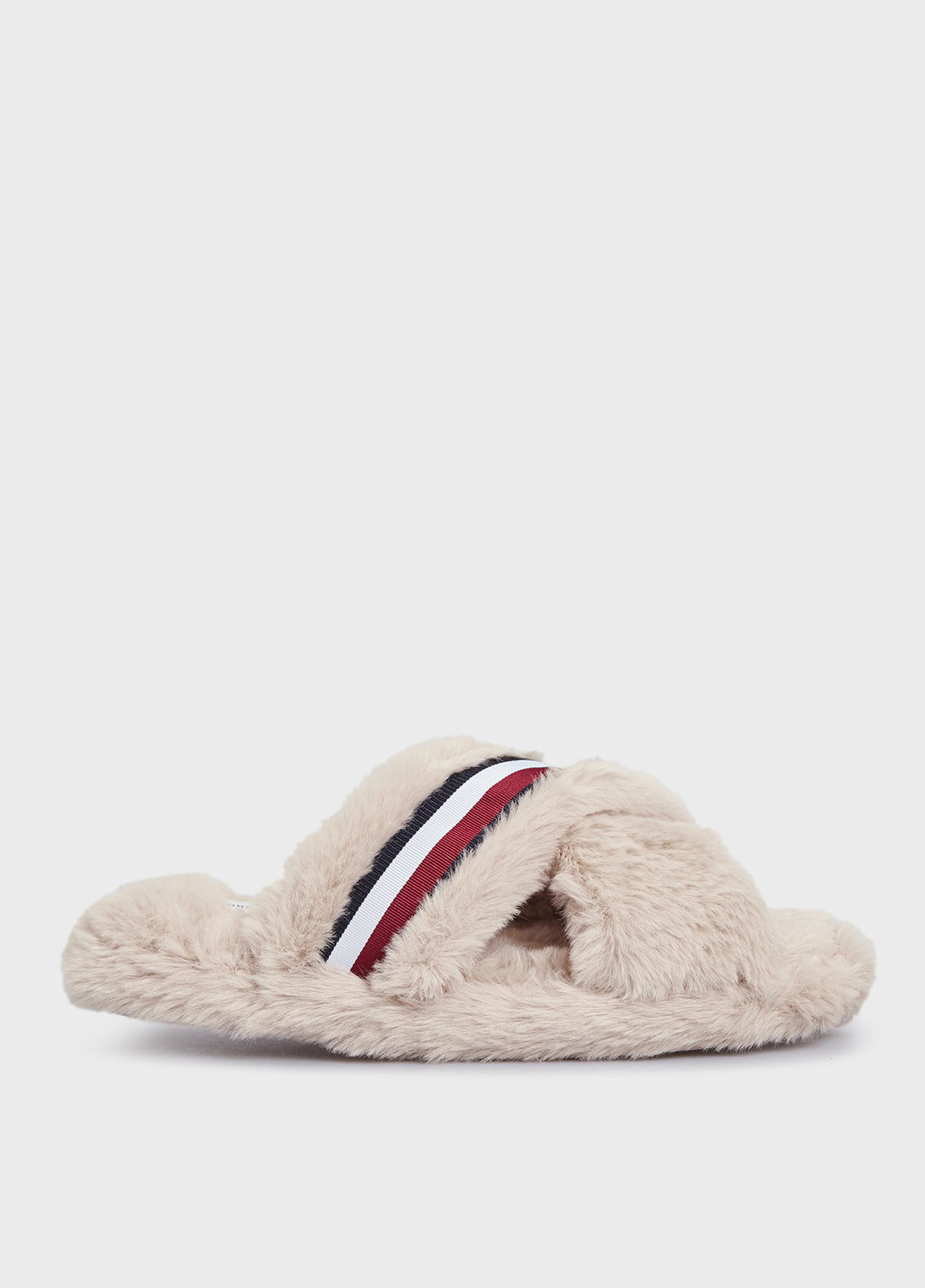 Бежевые тапочки Tommy Hilfiger с лентами
