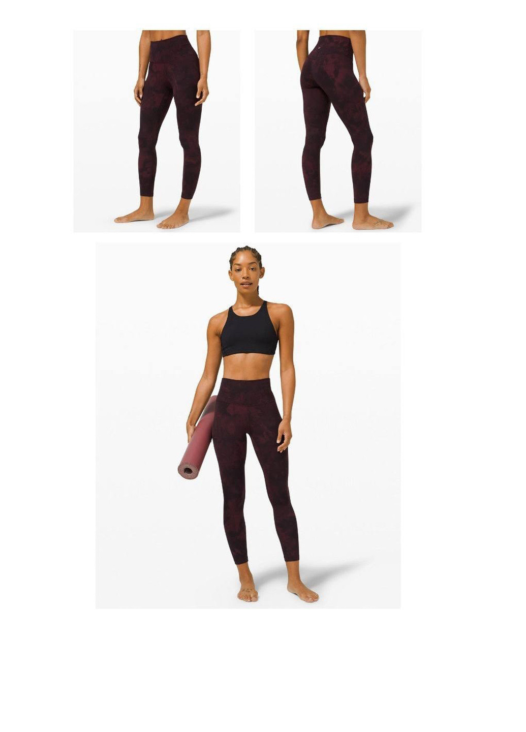 Комбинированные демисезонные легинсы Lululemon Athletica