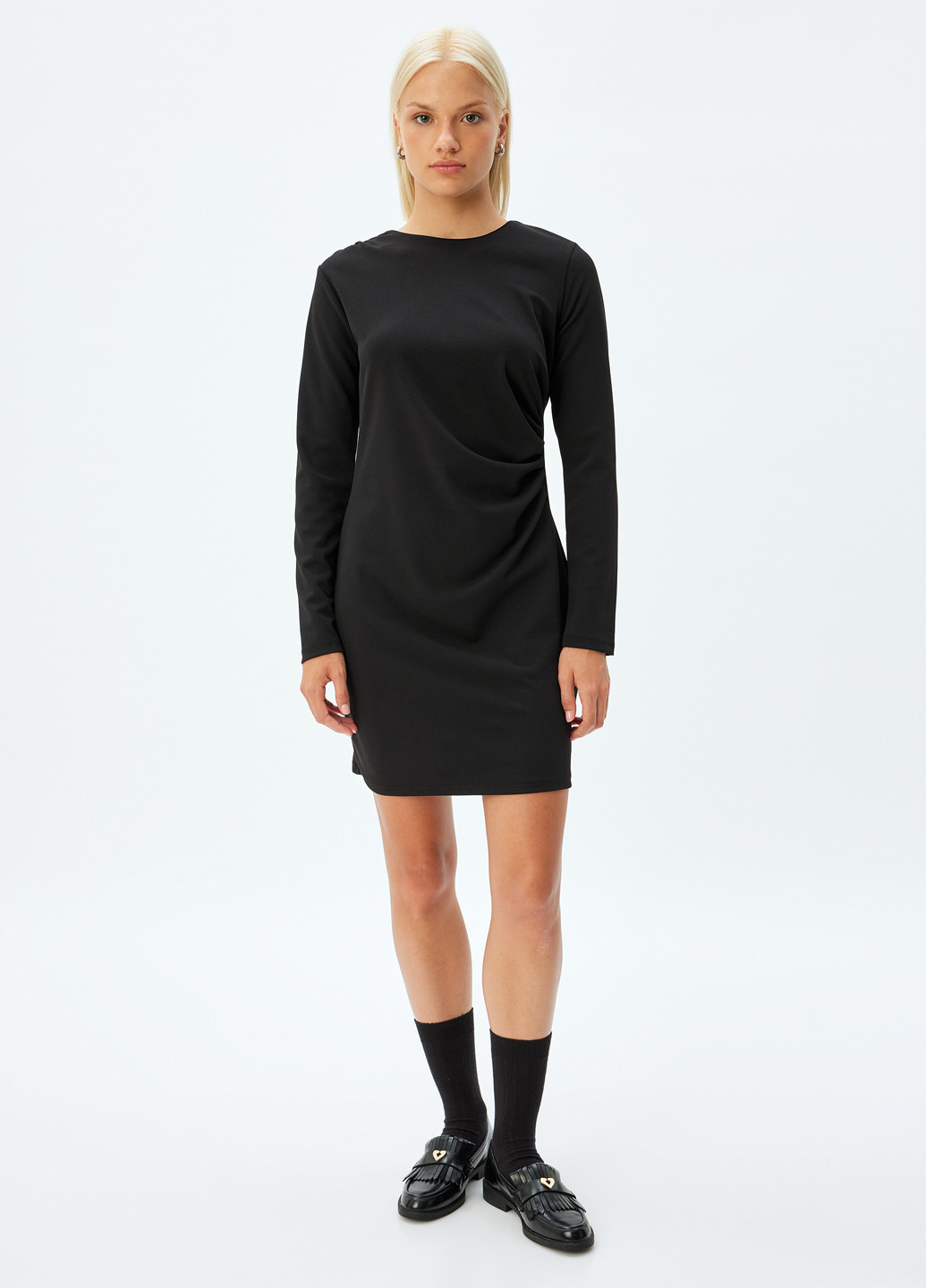 Чорна кежуал сукня футляр KOTON однотонна