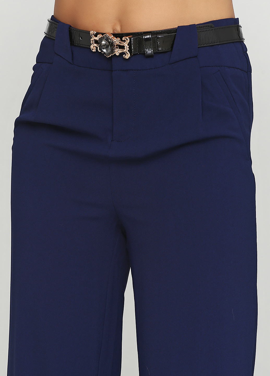 Темно-синие кэжуал демисезонные прямые брюки Vero Moda