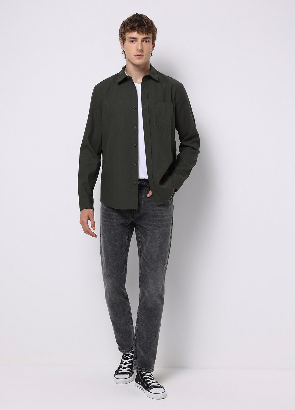 Темно-серые демисезонные прямые джинси Colin's