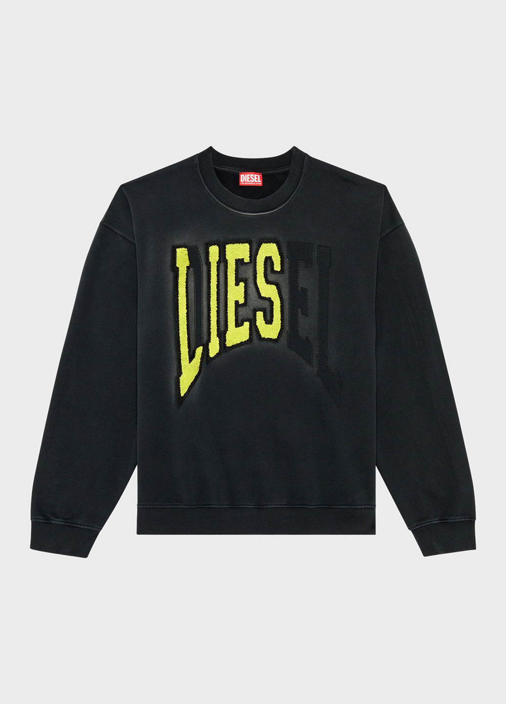 Черный свитшот Diesel надпись нашивки (347656485)