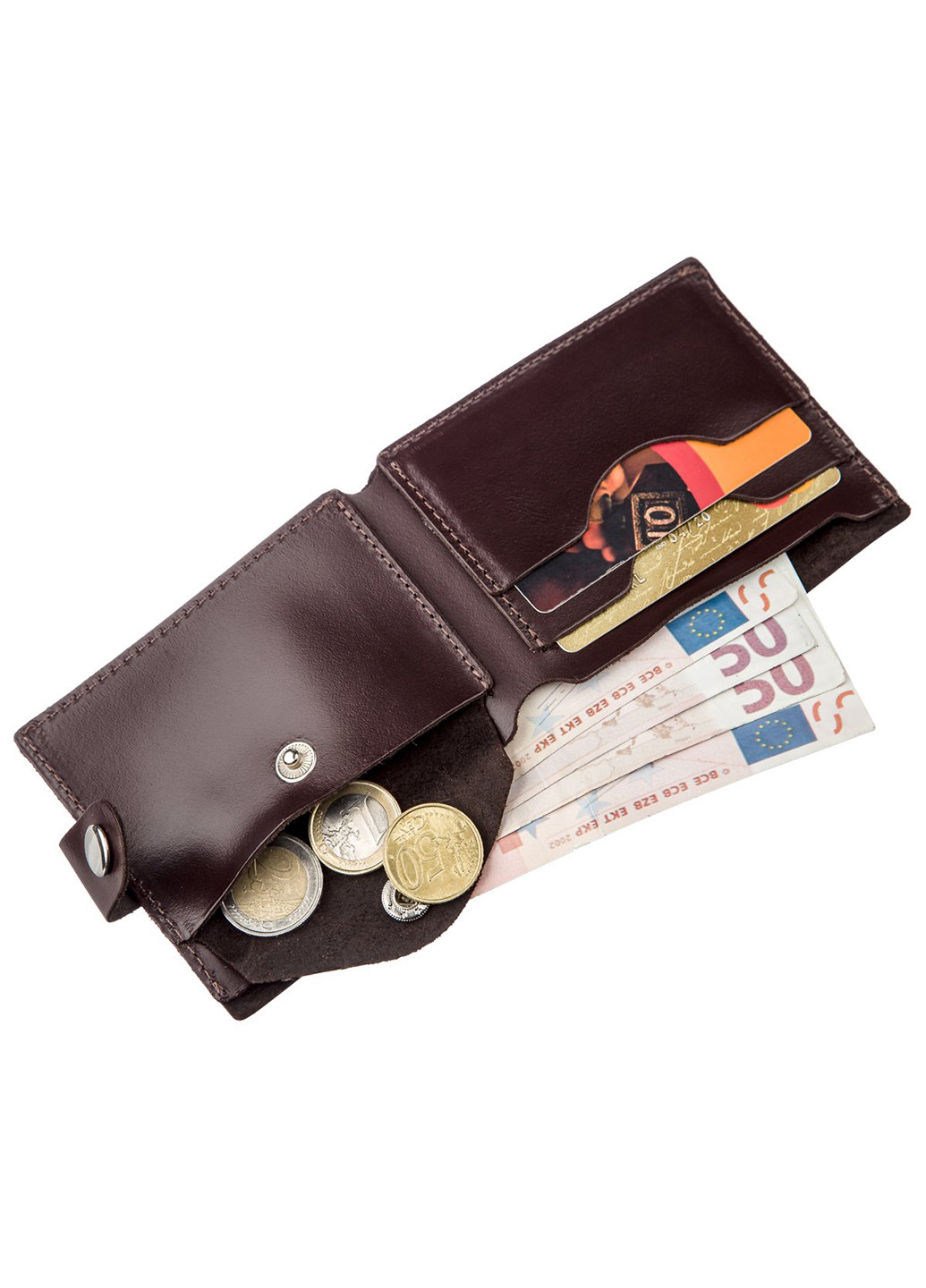 Чоловік шкіряний гаманець 10,5х9х0,5 см Shvigel (229459926)