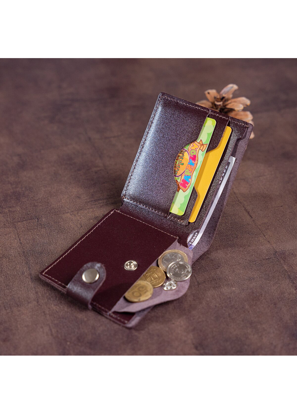 Чоловік шкіряний гаманець 10,5х9х0,5 см Shvigel (229459926)