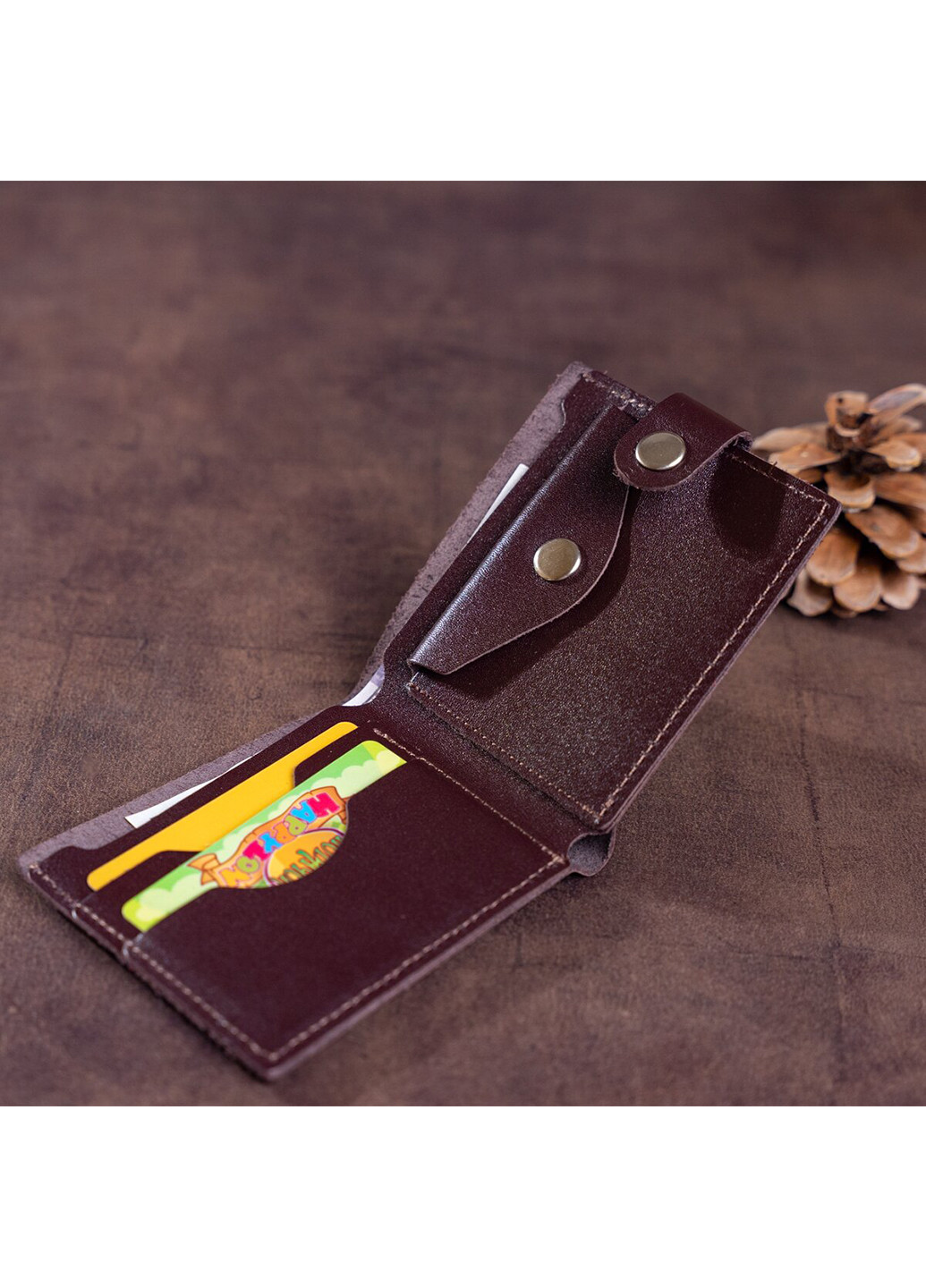 Чоловік шкіряний гаманець 10,5х9х0,5 см Shvigel (229459926)