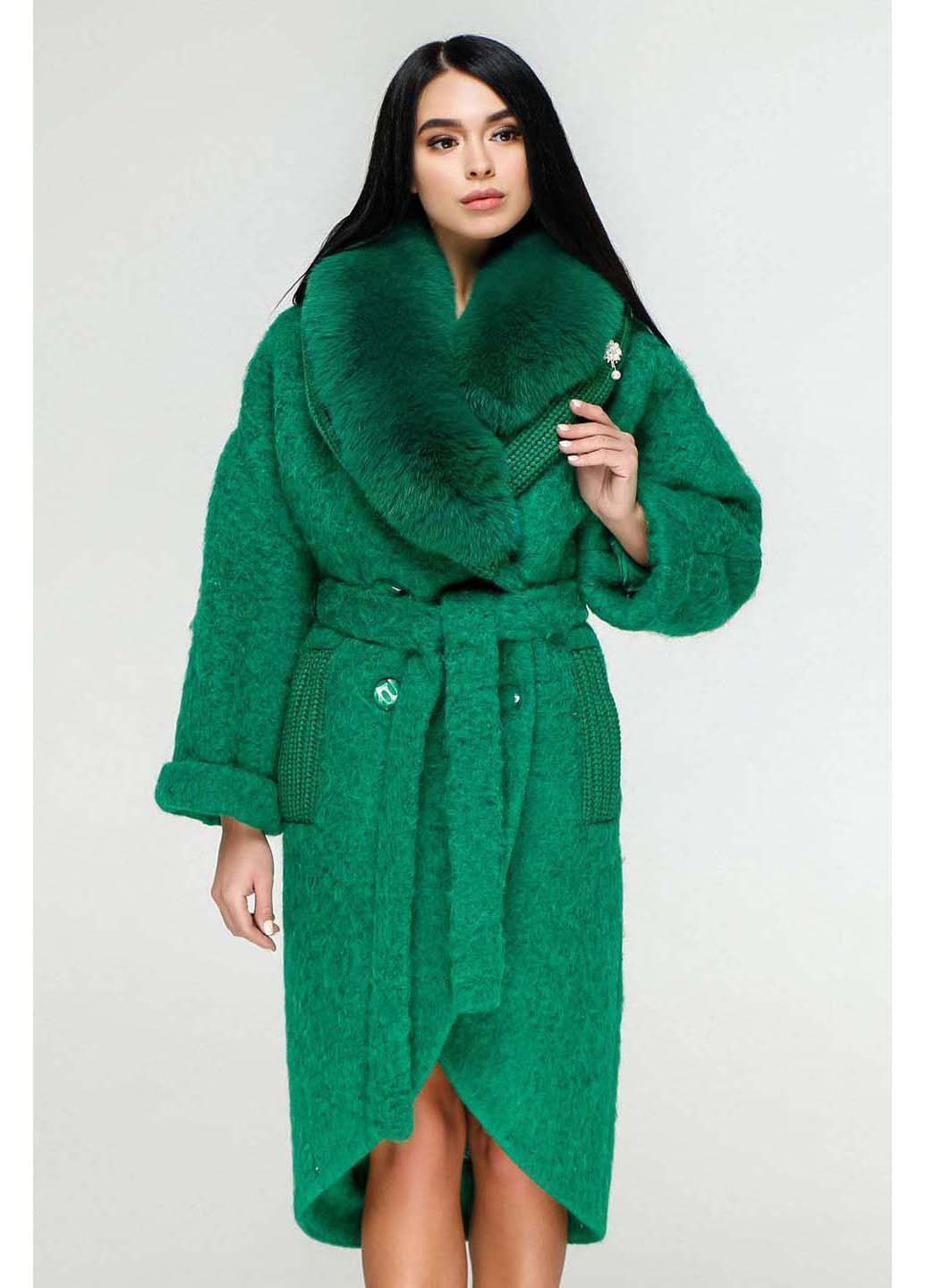 Темно-зеленое демисезонное Пальто Favoritti