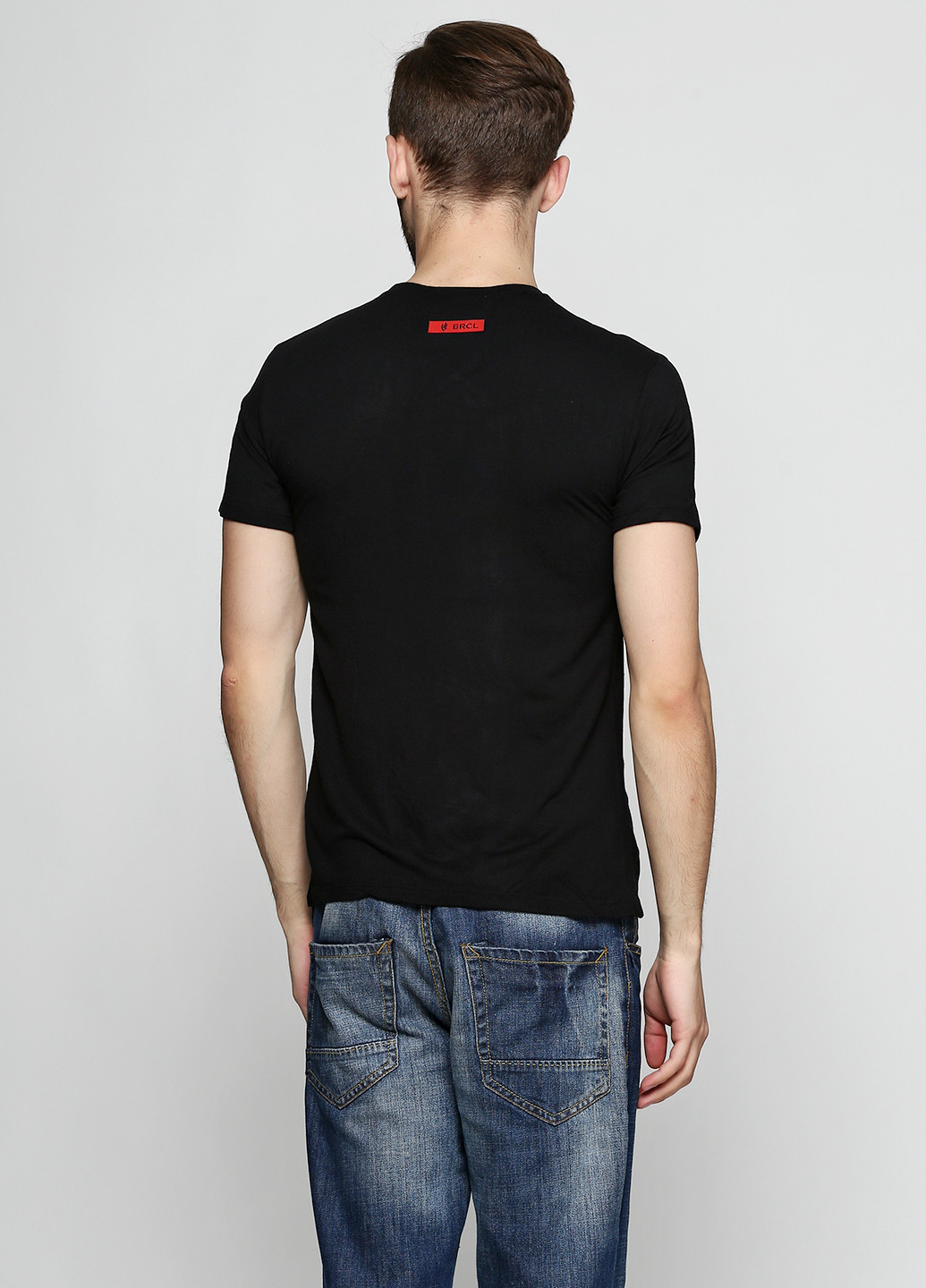 Черная демисезонная футболка с коротким рукавом Barocello