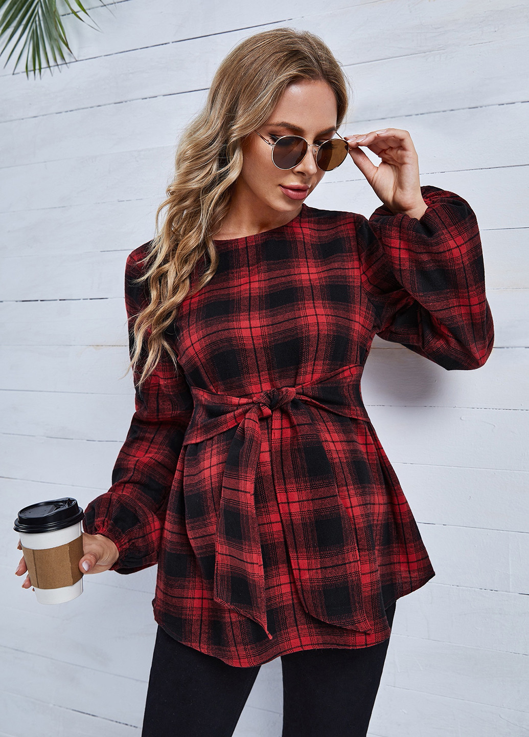 Комбінована блуза для вагітних SHEIN