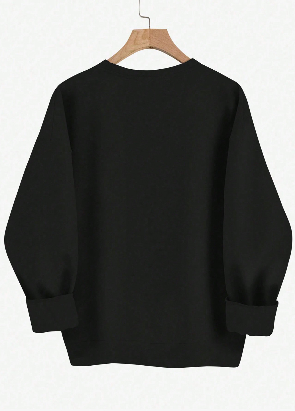 Черный свитшот SHEIN новогодний без декора (353087104)