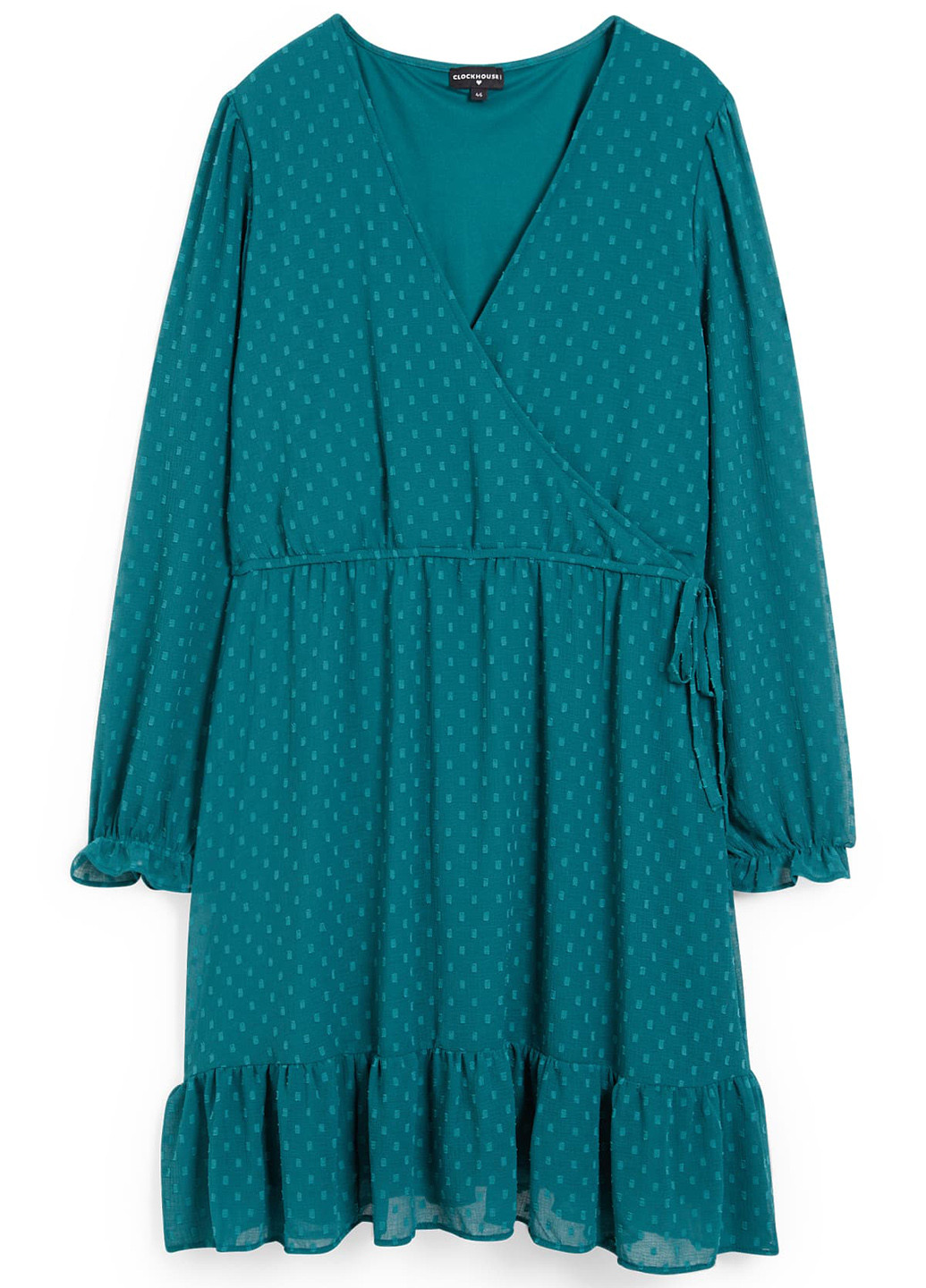 Зеленое кэжуал платье а-силуэт C&A однотонное