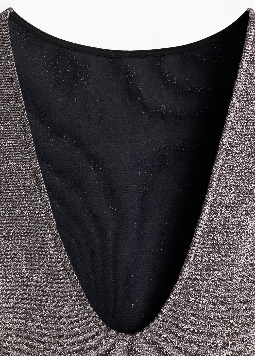 Срібна коктейльна, вечірня сукня силуетна, з відкритою спиною H&M меланжева