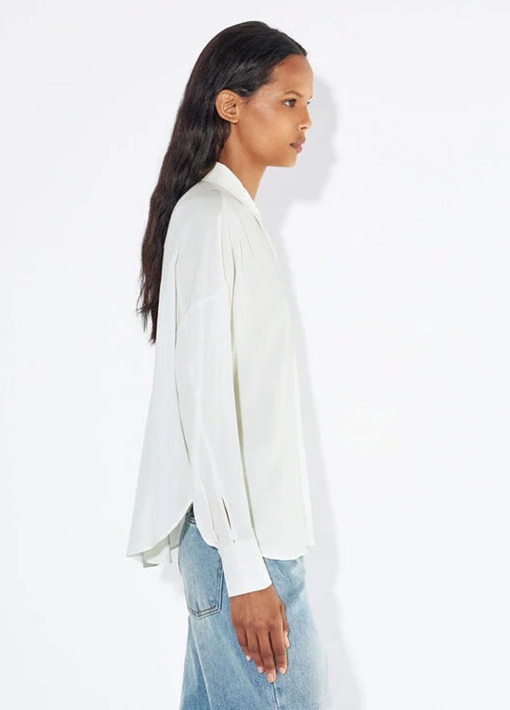 Молочная кэжуал рубашка однотонная Parfois