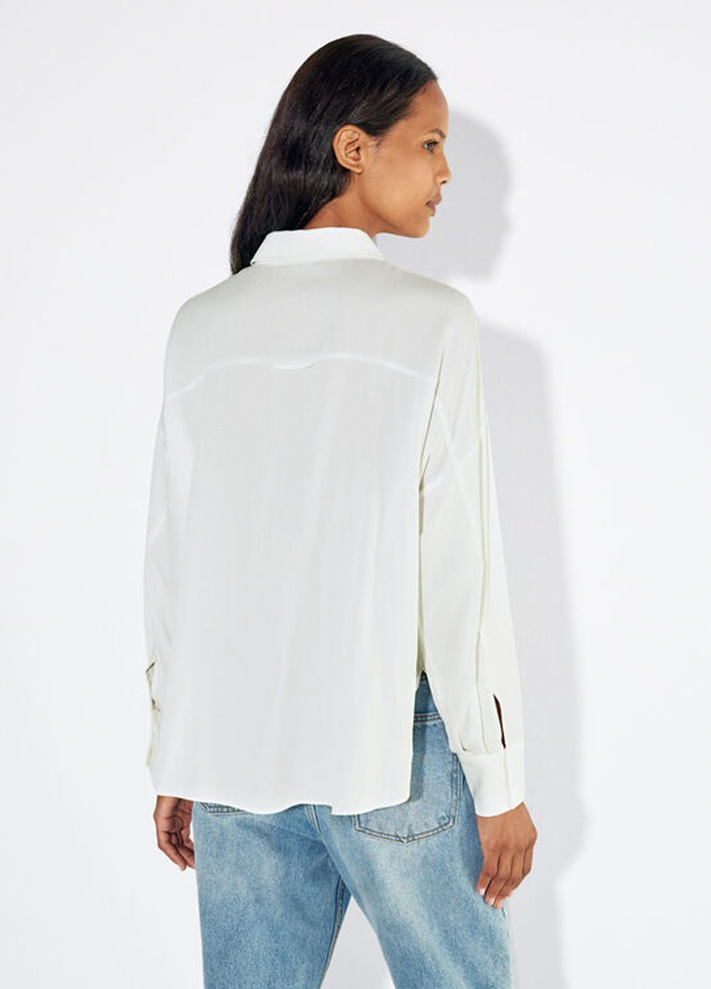 Молочная кэжуал рубашка однотонная Parfois