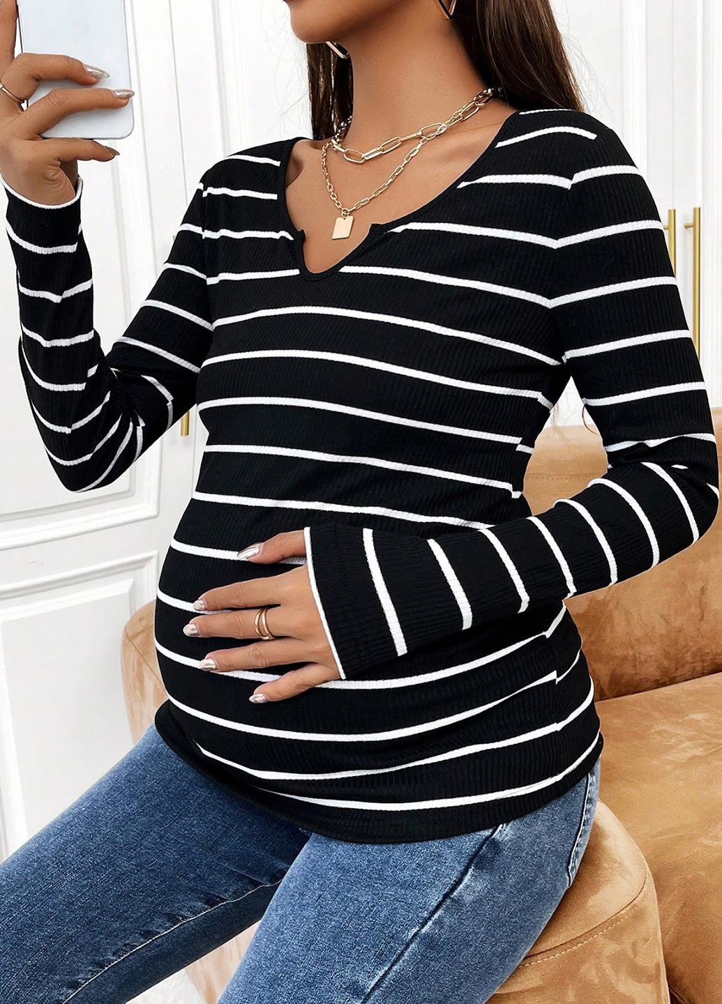 Лонгслив для беременных SHEIN (331019668)