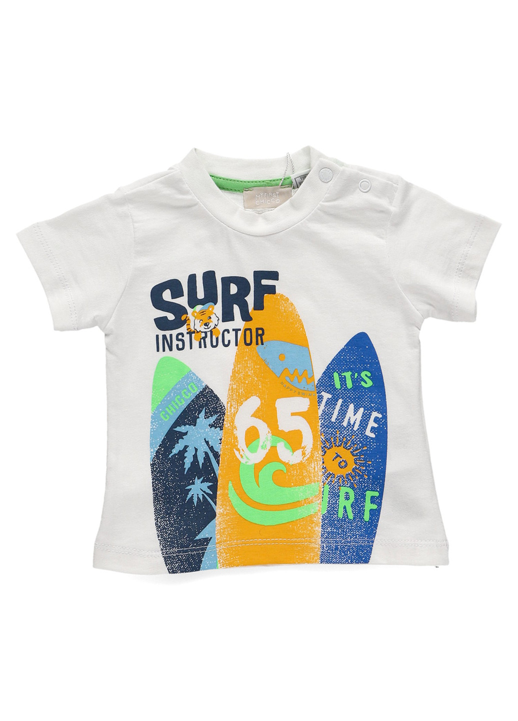 Белая летняя футболка Chicco