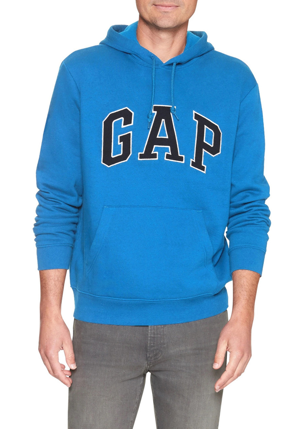 Худі Gap логотипи сині кежуали бавовна