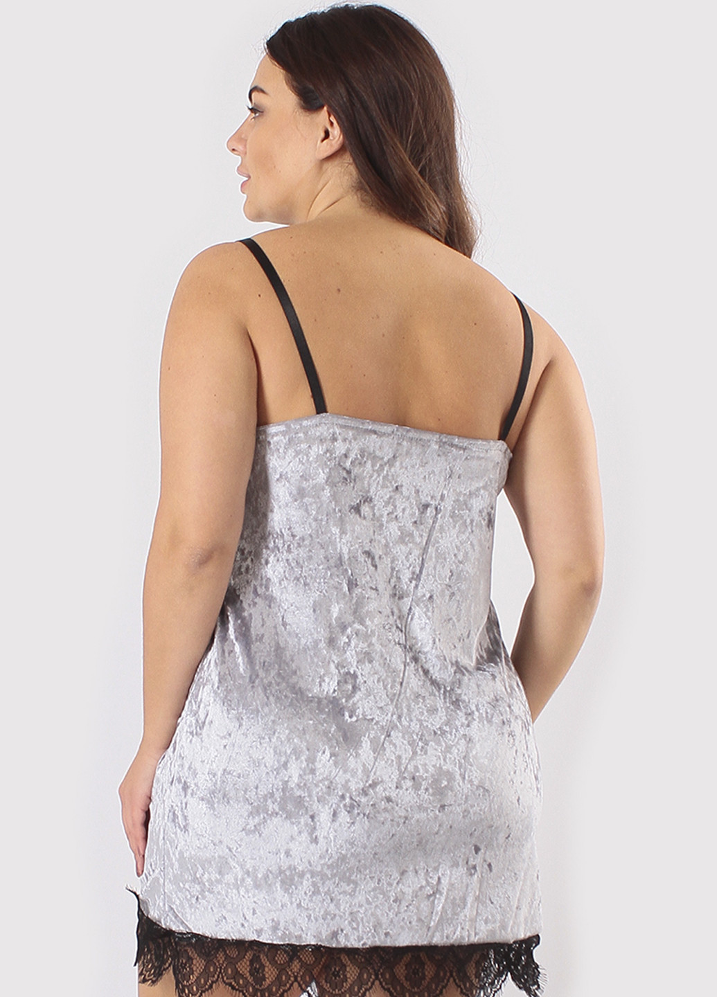 Світло-сірий демісезонний комплект (нічна сорочка, халат) Ghazel