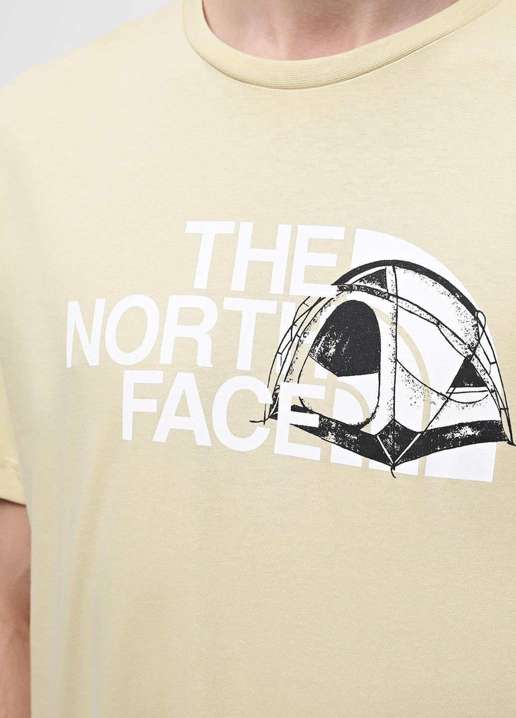 Бежевая футболка The North Face