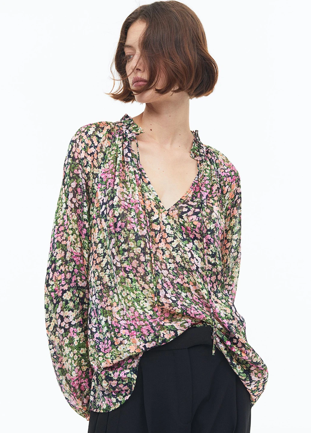 Комбинированная блуза H&M