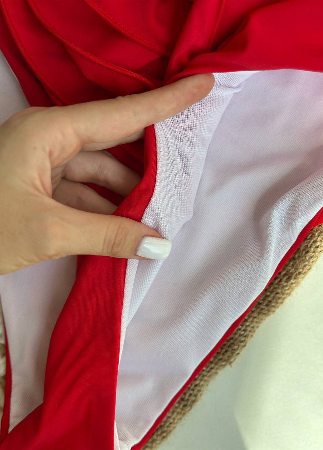 Червоний літній роздільний купальник (ліф, трусики) роздільний NOVA VEGA