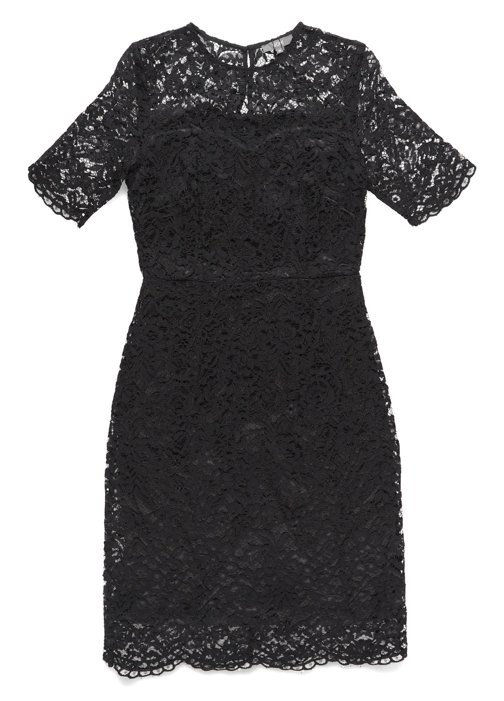 Черное коктейльное платье футляр Kiomi однотонное