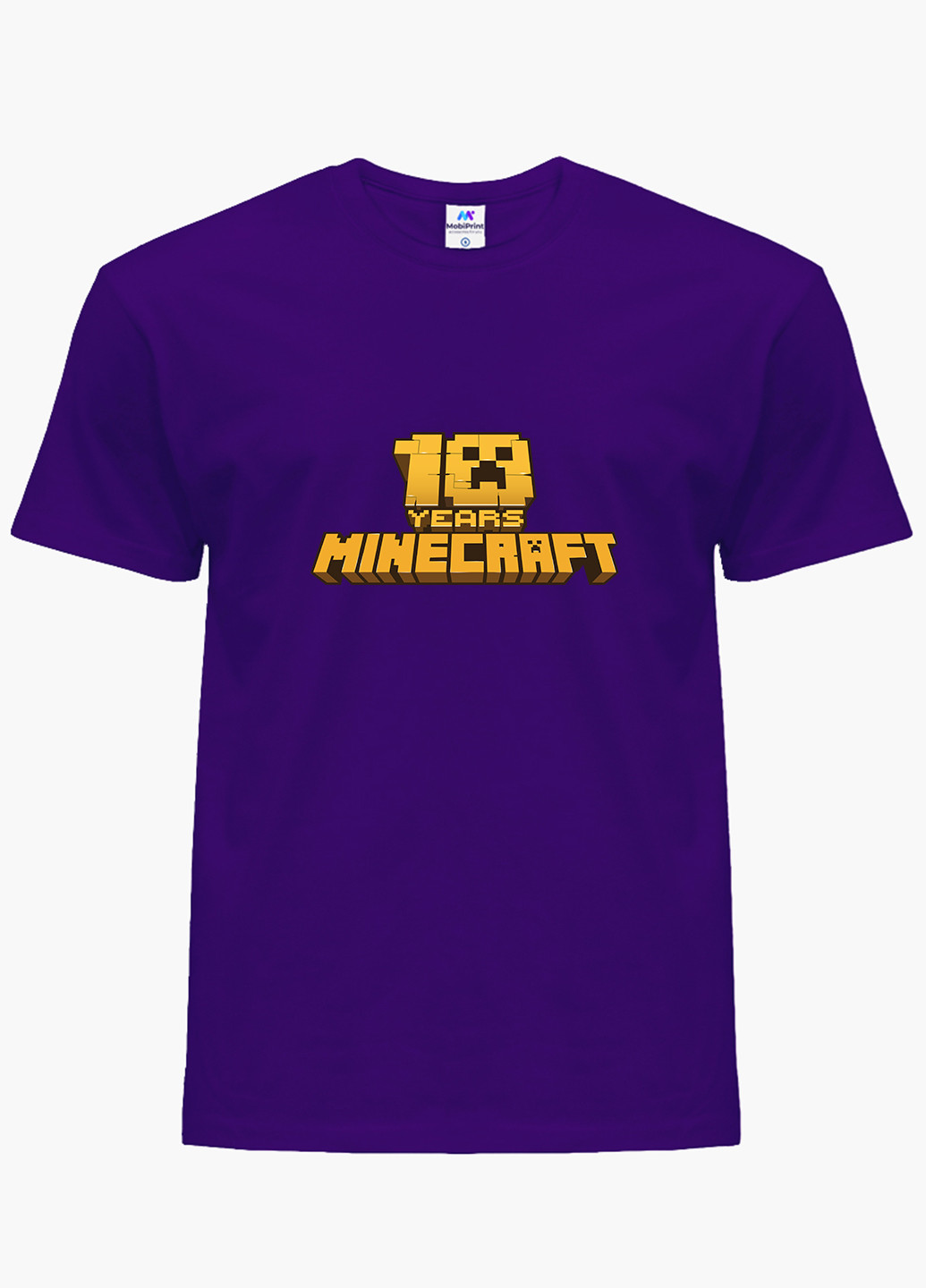 Фіолетова демісезонна футболка дитяча майнкрафт (minecraft) (9224-1171) MobiPrint