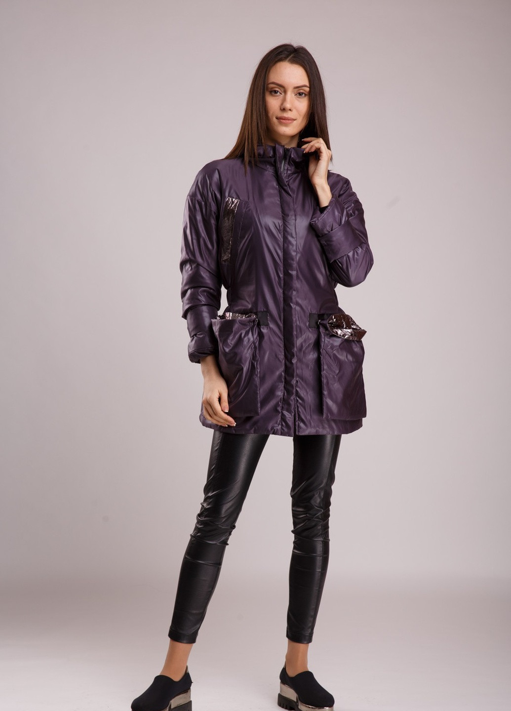 Фиолетовая демисезонная куртка фиолетовый Alberto Bini
