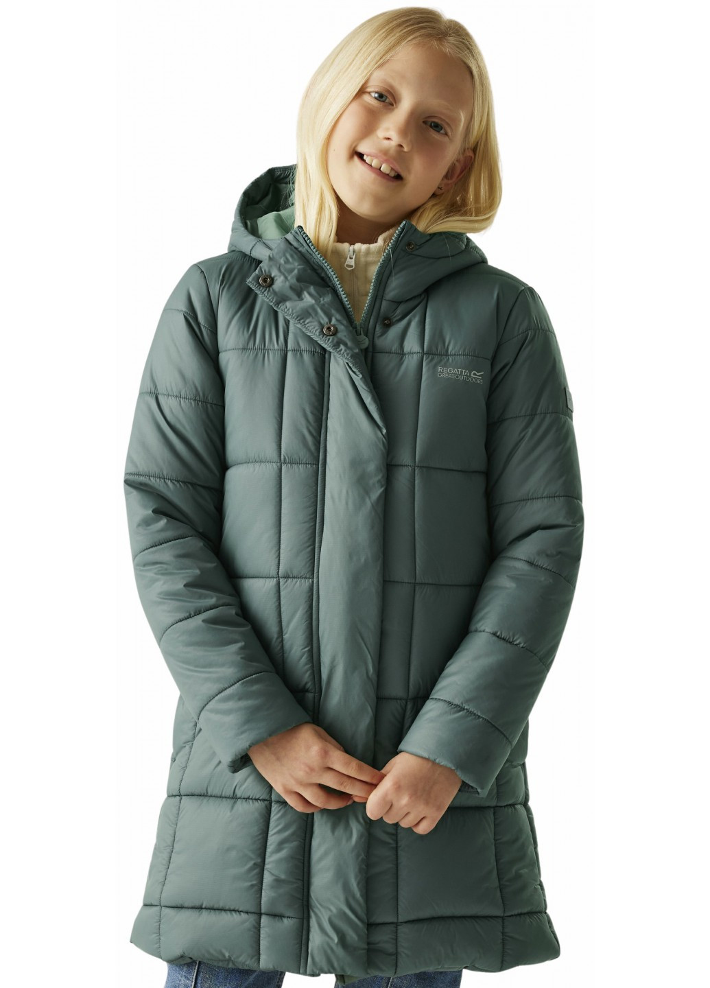 Бирюзовая зимняя куртка куртка-пальто Regatta