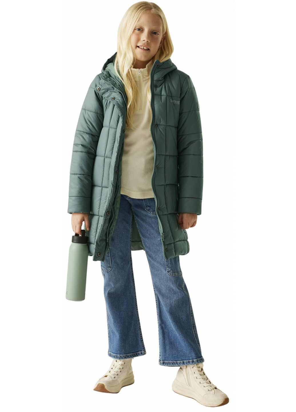 Бирюзовая зимняя куртка куртка-пальто Regatta