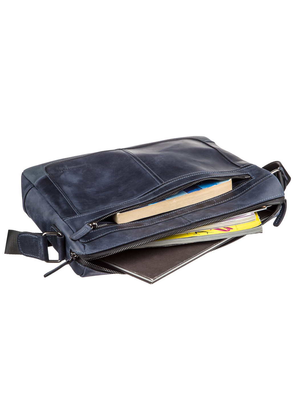 Мужская кожаная сумка для ноутбука 35х26х6 см Shvigel (229461453)