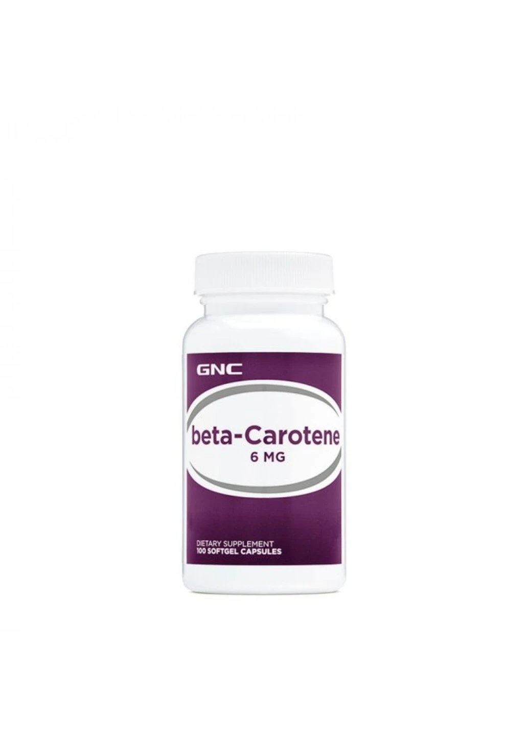Бета-каротин Beta carotene 6 mg 100 капсул GNC (255407945)