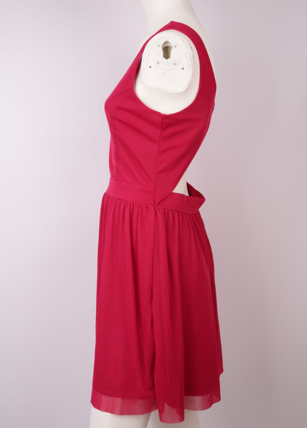Бордовое кэжуал платье с открытой спиной Red Label однотонное
