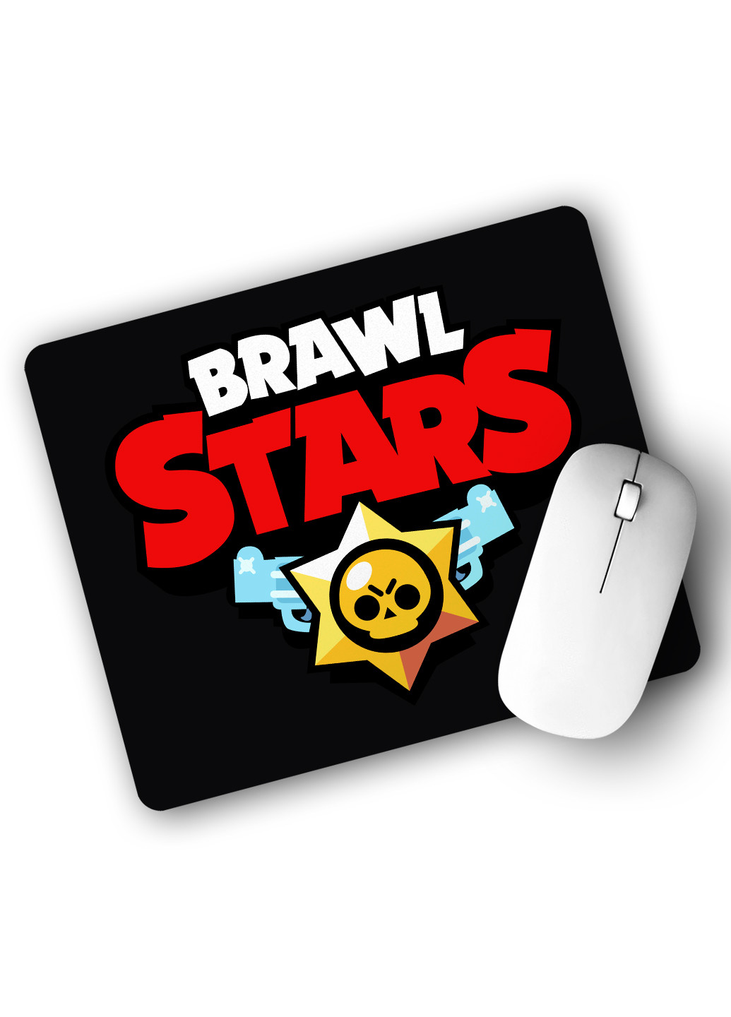 Коврик для мышки Лого Бравл Старс (Brawl Stars) (25108-1000) 29х21 см MobiPrint (224437246)