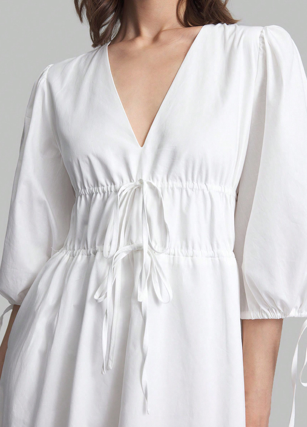 Белое праздничный, кэжуал платье а-силуэт SHEIN однотонное