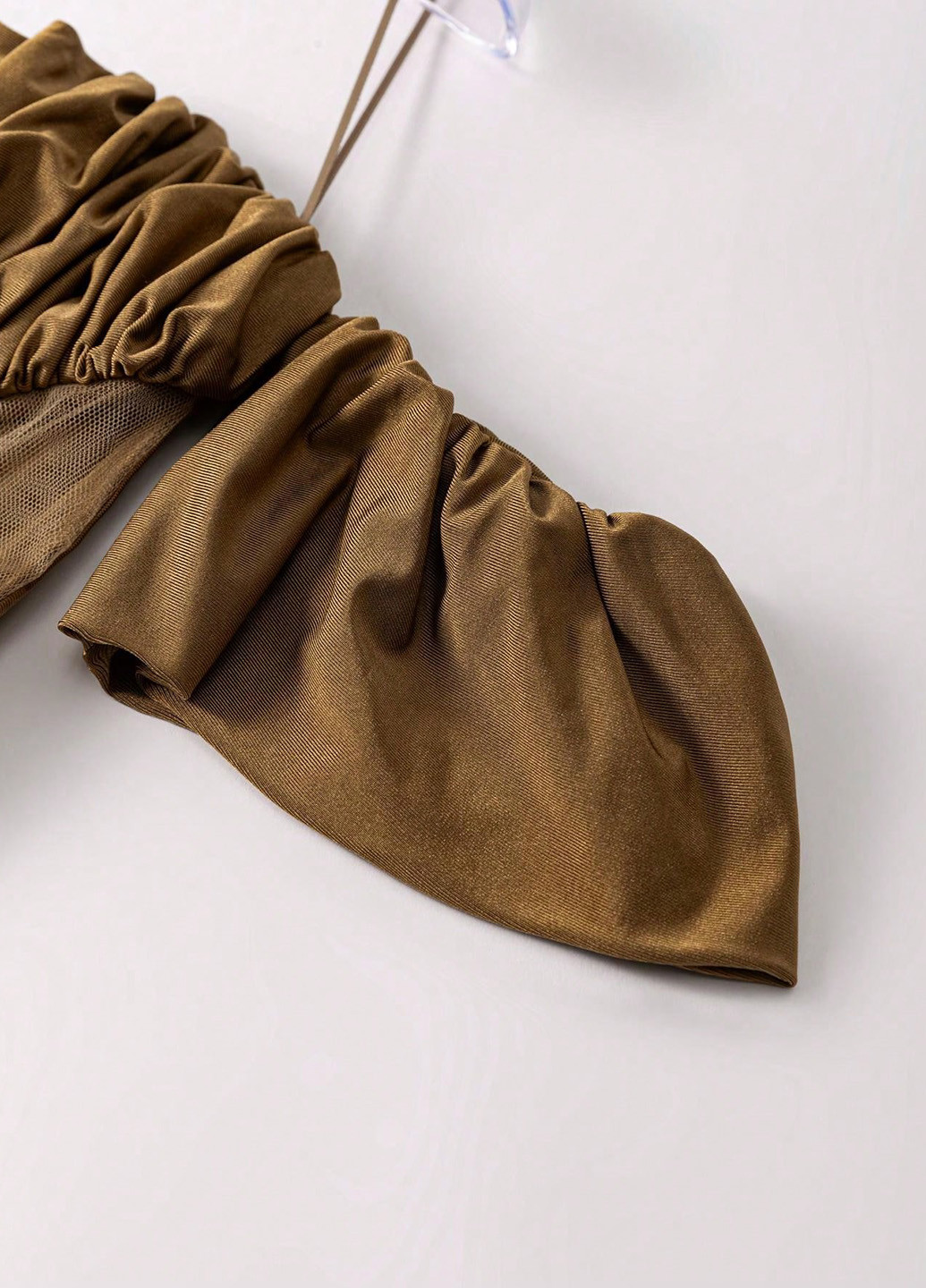 Бронзова вечірня сукня годе SHEIN однотонна