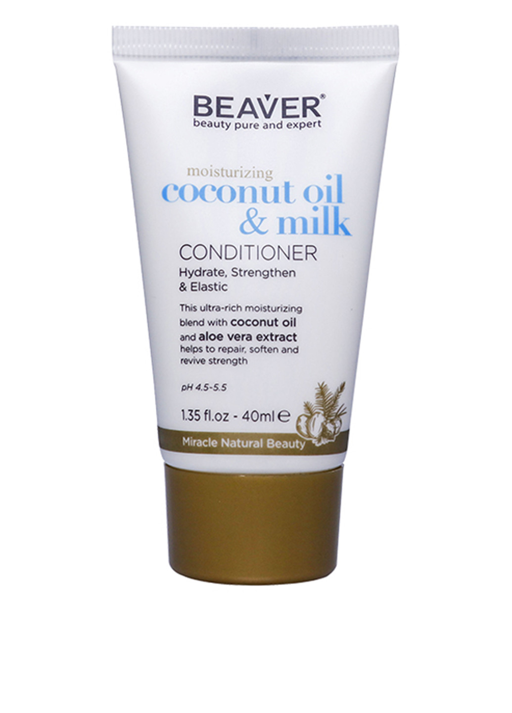 Кондиционер для волос разглаживающий с кокосовым маслом, 40 мл Beaver Professional (135423709)