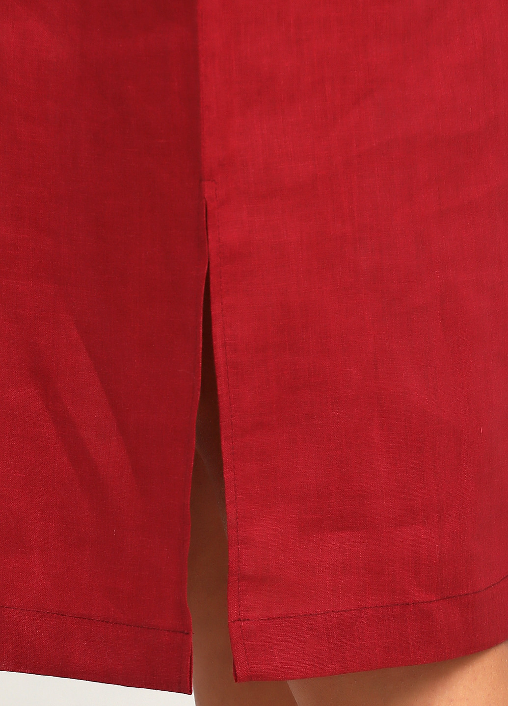 Вышиванка Lugin цветочная бордовая кэжуал лен