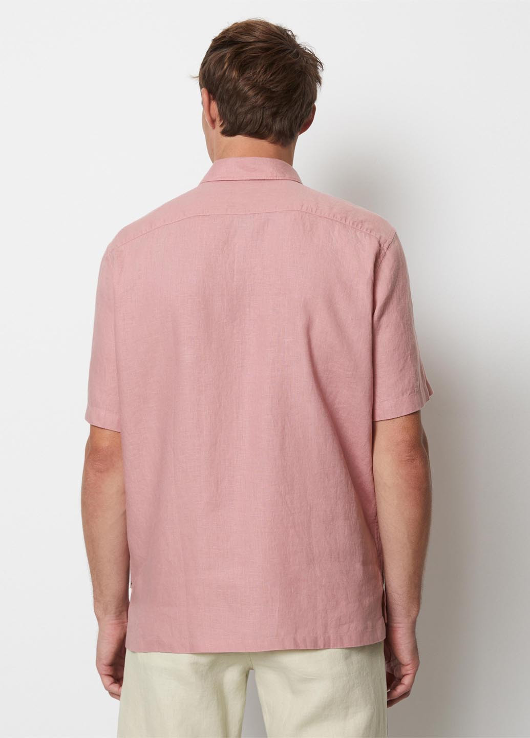 Светло-розовая кэжуал рубашка однотонная Marc O'Polo