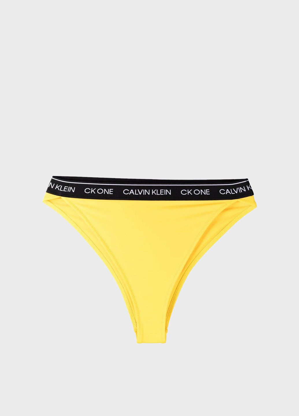Желтые купальные трусики с логотипом Calvin Klein