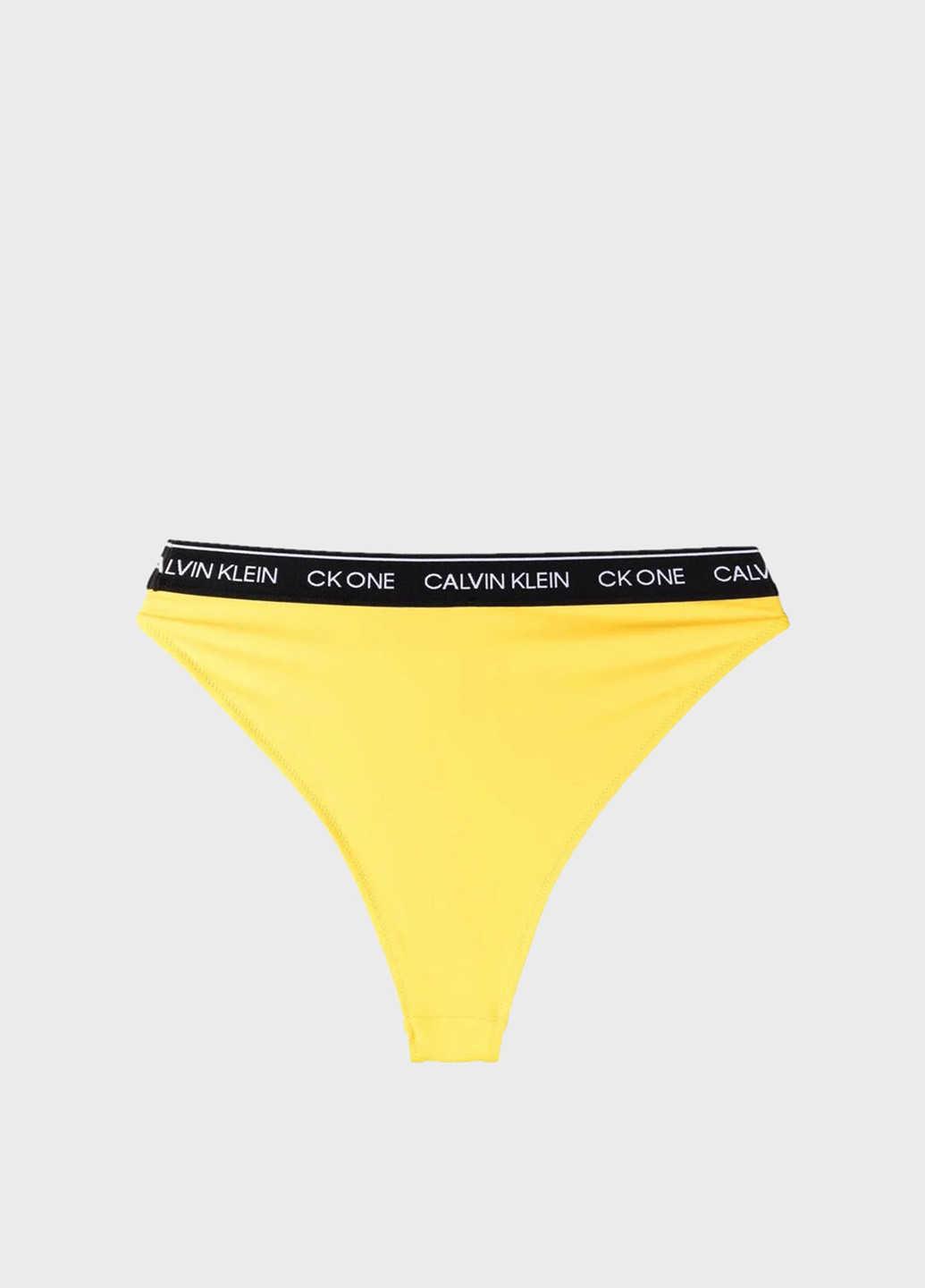 Желтые купальные трусики с логотипом Calvin Klein