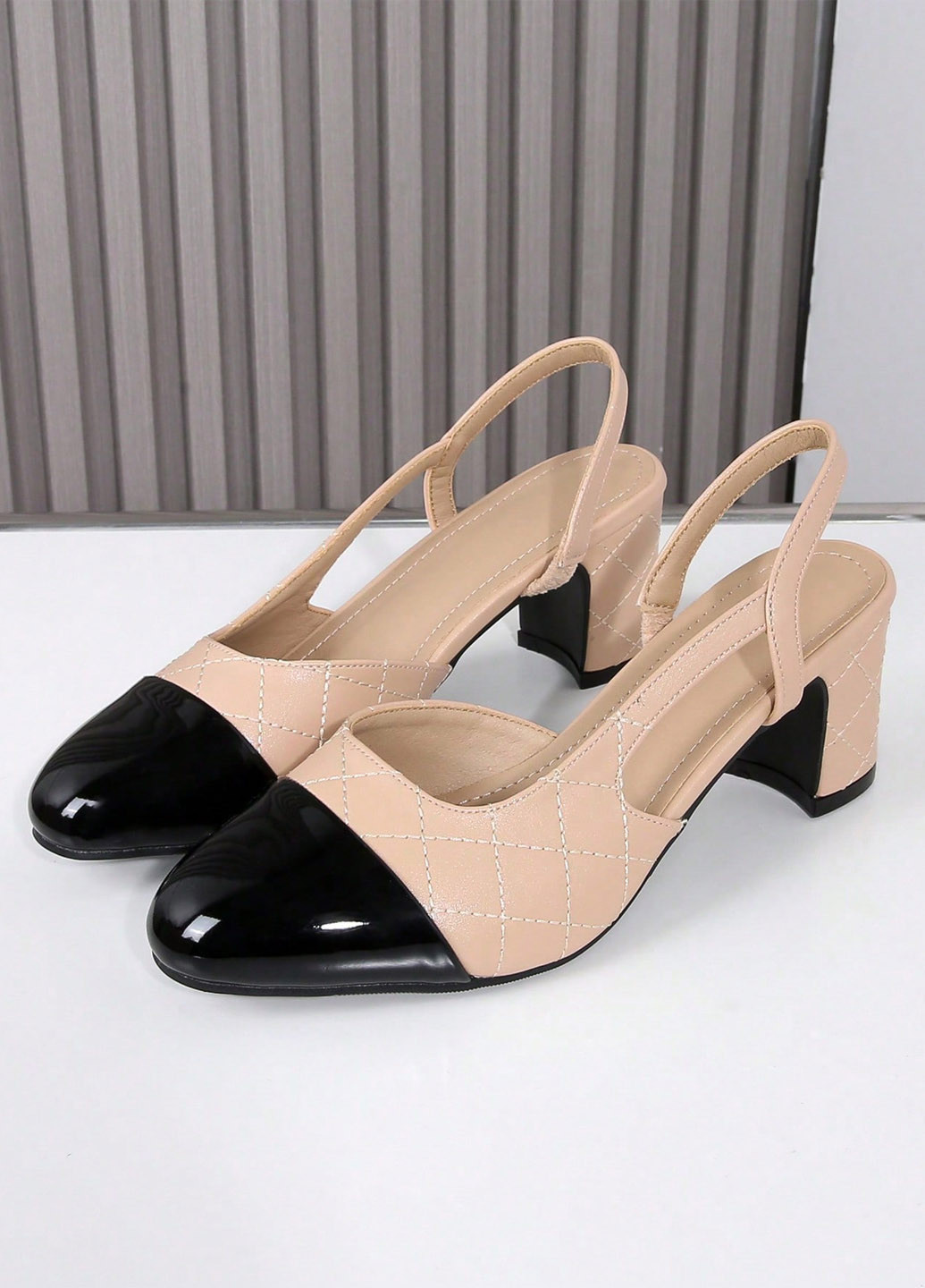 SHEIN Туфли слингбеки бежевый з искусственная кожа, китай — лето (346756408)