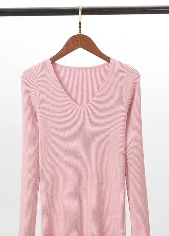 Розовый демисезонный свитер женский TRG