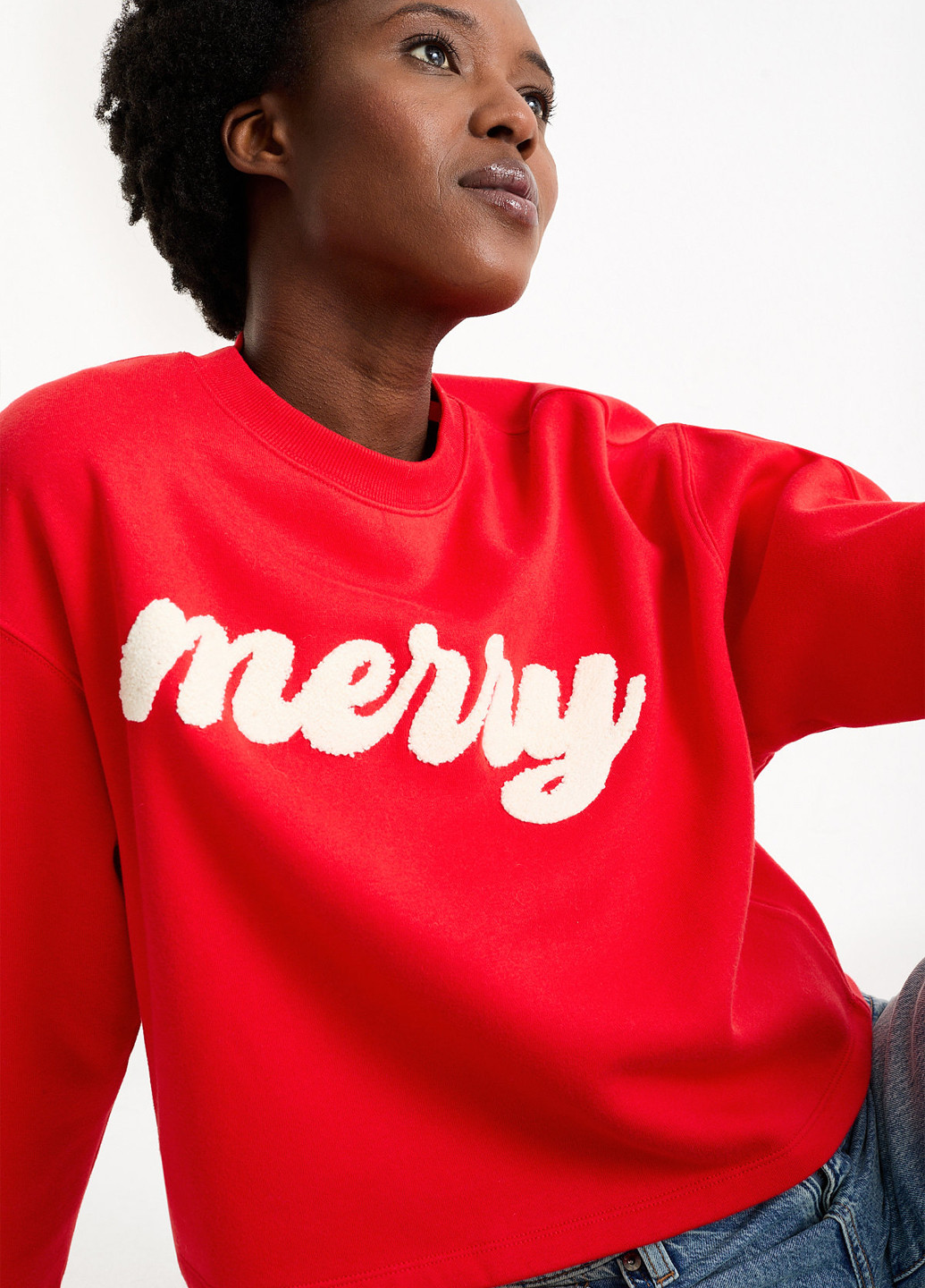 Червоний світшот C&A однотонний флокування (353313777)